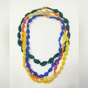 Handmade Colorful Crochet Necklace Set